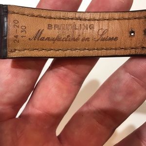 OEM Breitling Brown Croco Leather Watch Strap 750P